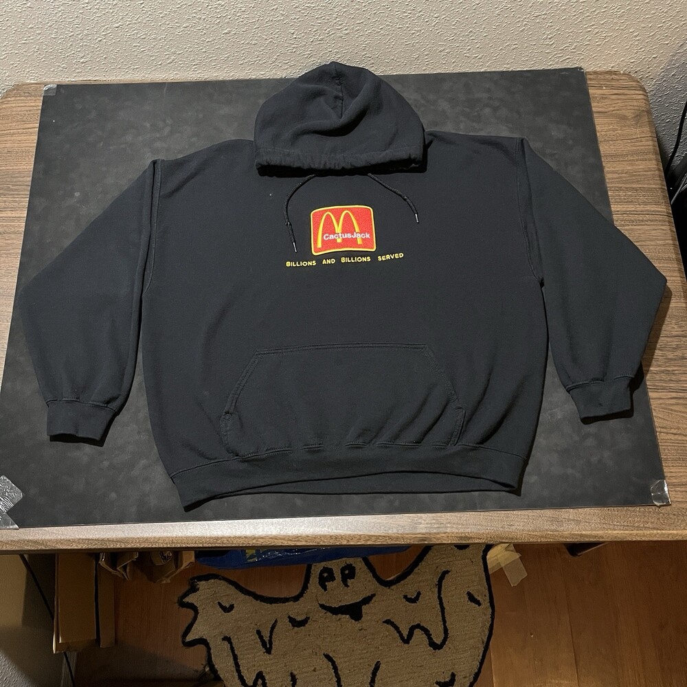 Cactus Jack Travis Scott x McDonalds Brown Cj Smile Hoodie Large Iโm Loving It